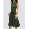 image:imageANRABESS Women Cap Sleeve Cocktail Party Semi Formal Midi Dress 2026 Summer Spring ALine Swing Wedding Guest Vintage DressesArmy Green