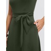 image:imageANRABESS Women Cap Sleeve Cocktail Party Semi Formal Midi Dress 2026 Summer Spring ALine Swing Wedding Guest Vintage DressesArmy Green
