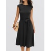 image:imageANRABESS Women Cap Sleeve Cocktail Party Semi Formal Midi Dress 2026 Summer Spring ALine Swing Wedding Guest Vintage DressesBlack