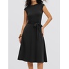 image:imageANRABESS Women Cap Sleeve Cocktail Party Semi Formal Midi Dress 2026 Summer Spring ALine Swing Wedding Guest Vintage DressesBlack