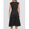 image:imageANRABESS Women Cap Sleeve Cocktail Party Semi Formal Midi Dress 2026 Summer Spring ALine Swing Wedding Guest Vintage DressesBlack