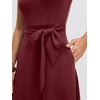 image:imageANRABESS Women Cap Sleeve Cocktail Party Semi Formal Midi Dress 2026 Summer Spring ALine Swing Wedding Guest Vintage DressesDark Red