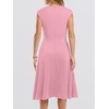 image:imageANRABESS Women Cap Sleeve Cocktail Party Semi Formal Midi Dress 2026 Summer Spring ALine Swing Wedding Guest Vintage DressesPink