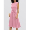 image:imageANRABESS Women Cap Sleeve Cocktail Party Semi Formal Midi Dress 2026 Summer Spring ALine Swing Wedding Guest Vintage DressesPink