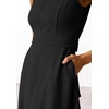 image:imageANRABESS Women Formal Sleeveless Midi Dress  Elegant Belted ALine Cocktail Wedding Guest Work Party SummerBlack