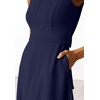 image:imageANRABESS Women Formal Sleeveless Midi Dress  Elegant Belted ALine Cocktail Wedding Guest Work Party SummerNavy Blue