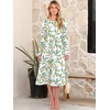 image:imageANRABESS Women Long Sleeve Midi Dress Crewneck Fall Fashion Casual Flowy ALine Long Dresses Vacation Outfit with PocketFloral Colorful