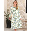 image:imageANRABESS Women Long Sleeve Midi Dress Crewneck Fall Fashion Casual Flowy ALine Long Dresses Vacation Outfit with PocketFloral Colorful