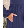 image:imageANRABESS Women Long Sleeve Midi Dress Crewneck Fall Fashion Casual Flowy ALine Long Dresses Vacation Outfit with PocketNavy Blue