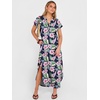 image:imageANRABESS Women Summer Maxi Dress Casual Short Sleeve V Neck Button Up Loose Split Travel Dresses 2026 Beach Vacation SundressGreen Pink Floral