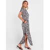 image:imageANRABESS Women Summer Maxi Dress Casual Short Sleeve V Neck Button Up Loose Split Travel Dresses 2026 Beach Vacation SundressNavy Blue Pink Floral