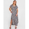 image:imageANRABESS Women Summer Maxi Dress Casual Short Sleeve V Neck Button Up Loose Split Travel Dresses 2026 Beach Vacation SundressNavy Blue Pink Floral