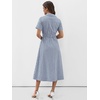 image:imageANRABESS Women Summer Short Sleeve Midi Dress Striped amp Gingham Casual ALine Button Collar Shirt Dress Beach amp VacationBlue White Plaid