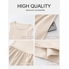 image:imageANRABESS Womens 2026 Summer Casual Maxi Dress A line Tiered Flowy Sleeveless Crewneck T Shirt Beach Travel Long DressesApricot