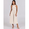 image:imageANRABESS Womens 2026 Summer Casual Maxi Dress A line Tiered Flowy Sleeveless Crewneck T Shirt Beach Travel Long DressesApricot