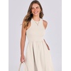 image:imageANRABESS Womens 2026 Summer Casual Maxi Dress A line Tiered Flowy Sleeveless Crewneck T Shirt Beach Travel Long DressesApricot
