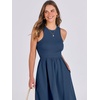 image:imageANRABESS Womens 2026 Summer Casual Maxi Dress A line Tiered Flowy Sleeveless Crewneck T Shirt Beach Travel Long DressesBlue