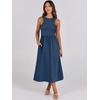 image:imageANRABESS Womens 2026 Summer Casual Maxi Dress A line Tiered Flowy Sleeveless Crewneck T Shirt Beach Travel Long DressesBlue