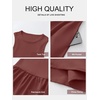 image:imageANRABESS Womens 2026 Summer Casual Maxi Dress A line Tiered Flowy Sleeveless Crewneck T Shirt Beach Travel Long DressesBrick Red