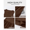 image:imageANRABESS Womens 2026 Summer Casual Maxi Dress A line Tiered Flowy Sleeveless Crewneck T Shirt Beach Travel Long DressesBrown
