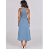image:imageANRABESS Womens 2026 Summer Casual Maxi Dress A line Tiered Flowy Sleeveless Crewneck T Shirt Beach Travel Long DressesGray Blue
