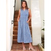 image:imageANRABESS Womens Casual Dress Summer Sleeveless V Neck Sundress Aline Flowy Beach Maxi Dresses Travel 2026 Vacation OutfitsFloral Blue