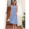 image:imageANRABESS Womens Casual Dress Summer Sleeveless V Neck Sundress Aline Flowy Beach Maxi Dresses Travel 2026 Vacation OutfitsFloral Blue