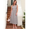image:imageANRABESS Womens Casual Dress Summer Sleeveless V Neck Sundress Aline Flowy Beach Maxi Dresses Travel 2026 Vacation OutfitsFloral White Spot