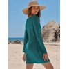 image:imageANRABESS Womens Crochet Swimsuit Cover Up V Neck Mesh Knit Beach Dress Long Sleeve Summer Vacation BeachwearLake