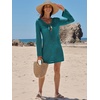 image:imageANRABESS Womens Crochet Swimsuit Cover Up V Neck Mesh Knit Beach Dress Long Sleeve Summer Vacation BeachwearLake