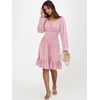 image:imageANRABESS Womens Dress Long Lantern Sleeve Square Neck Elastic Waist Ruffle Flowy Swing ALine Short Dresses 2026 Fall FashionFloral Pink