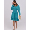 image:imageANRABESS Womens Dress Long Lantern Sleeve Square Neck Elastic Waist Ruffle Flowy Swing ALine Short Dresses 2026 Fall FashionLake