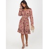 image:imageANRABESS Womens Dress Long Lantern Sleeve Square Neck Elastic Waist Ruffle Flowy Swing ALine Short Dresses 2026 Fall FashionPrint Rose Pink
