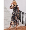 image:imageANRABESS Womens Floral Long Sleeve Maxi Dress V Neck Chiffon Flowy Boho ALine 2026 Spring Wedding Guest Party Wrap DressesBlack Floral Yellow