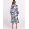 image:imageANRABESS Womens Long Lantern Sleeve Floral Midi Dresses 2026 Fall V Neck Casual Flowy Aline Tiered Boho Vacation DressFloral Blue Yellow
