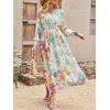 image:imageANRABESS Womens Long Sleeve Floral Maxi Dress Casual V Neck Chiffon Boho Flowy Beach Fall Wedding Guest Party Long DressesFloral Tropical