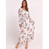image:imageANRABESS Womens Long Sleeve Floral Maxi Dress Casual V Neck Chiffon Boho Flowy Beach Fall Wedding Guest Party Long DressesWhite Flor
