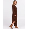 image:imageANRABESS Womens Long Sleeve Maxi Dresses 2026 Fall Outfits Casual Loose Split Travel Vacation T Shirt Dress with PocketsCoffee