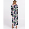 image:imageANRABESS Womens Long Sleeve Maxi Dresses 2026 Fall Outfits Casual Loose Split Travel Vacation T Shirt Dress with PocketsFloral Green Pink