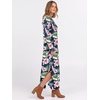 image:imageANRABESS Womens Long Sleeve Maxi Dresses 2026 Fall Outfits Casual Loose Split Travel Vacation T Shirt Dress with PocketsFloral Green Pink