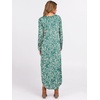 image:imageANRABESS Womens Long Sleeve Maxi Dresses 2026 Fall Outfits Casual Loose Split Travel Vacation T Shirt Dress with PocketsFloral Lake Blue