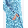 image:imageANRABESS Womens Long Sleeve Maxi Dresses 2026 Fall Outfits Casual Loose Split Travel Vacation T Shirt Dress with PocketsFloral Light Blue White