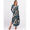 image:imageANRABESS Womens Long Sleeve Maxi Dresses 2026 Fall Outfits Casual Loose Split Travel Vacation T Shirt Dress with PocketsLeaf Printed