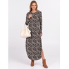 image:imageANRABESS Womens Long Sleeve Maxi Dresses 2026 Fall Outfits Casual Loose Split Travel Vacation T Shirt Dress with PocketsLeopard