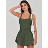 image:imageANRABESS Womens Mini Tennis Dresses Skort Summer Sleeveless One Piece Workout Romper Dress with Shorts Athletic 2026 OutfitOlive
