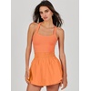 image:imageANRABESS Womens Mini Tennis Dresses Skort Summer Sleeveless One Piece Workout Romper Dress with Shorts Athletic 2026 OutfitOrange