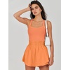 image:imageANRABESS Womens Mini Tennis Dresses Skort Summer Sleeveless One Piece Workout Romper Dress with Shorts Athletic 2026 OutfitOrange