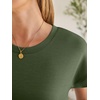 image:imageANRABESS Womens Short Sleeve Spacer Maxi Dress  PocketsSoft Thick Smooth FabricCasual LooseSpring Summer Fall TransitionCrew NeckTravel Vacation Work AllDay WearArmy Green