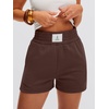 image:imageANRABESS Womens Soft Athletic Shorts Casual High Waist Summer Shorts AllDay Cozy for Gym Workout amp LoungeCoffee