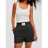 image:imageANRABESS Womens Soft Athletic Shorts Casual High Waist Summer Shorts AllDay Cozy for Gym Workout amp LoungeDark Grey